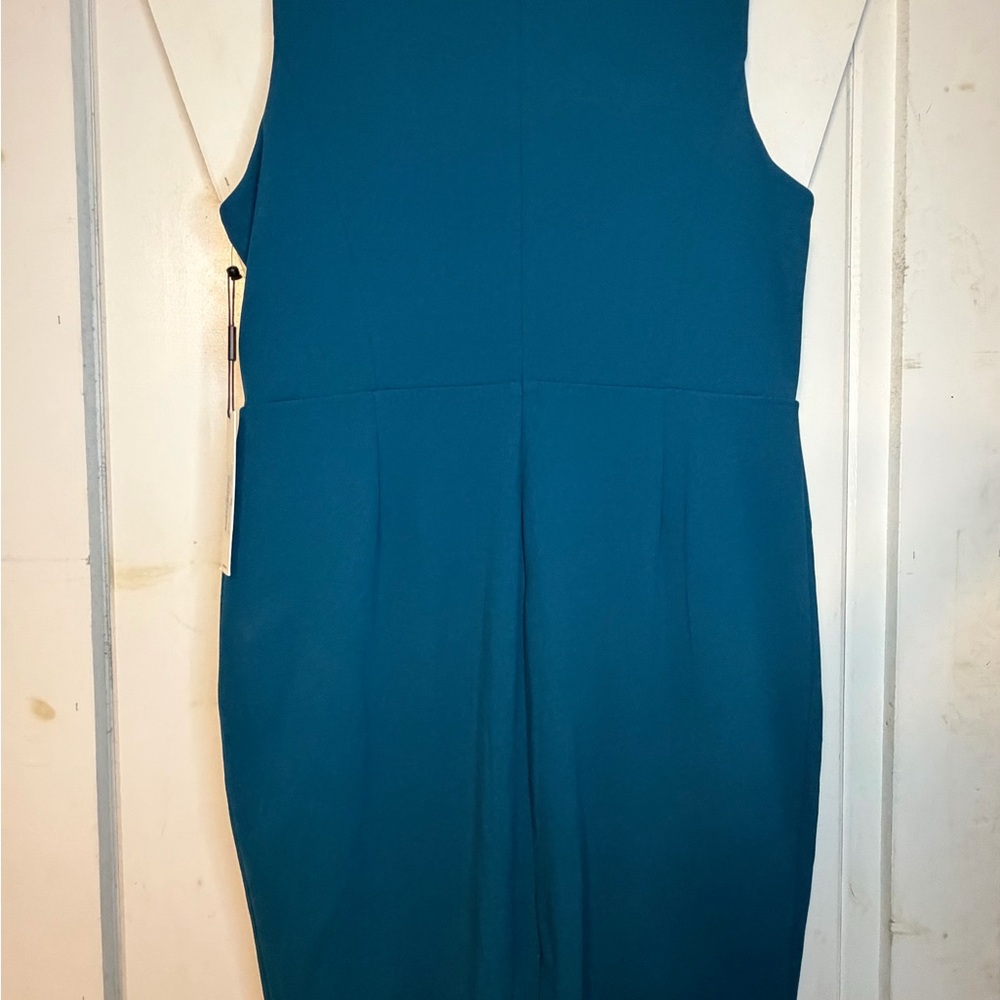 Calvin Klein Teal Midi Dress with Ring Detail - Picture 3 of 6